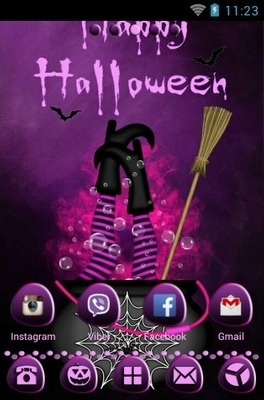 Purple Halloween Go Launcher Android Theme Image 2