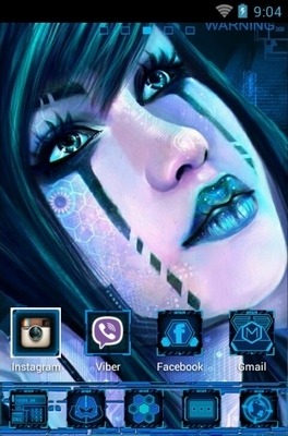 Cyberpunk Go Launcher Android Theme Image 2