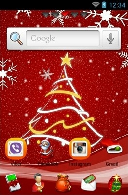 Merry Christmas Go Launcher Android Theme Image 2
