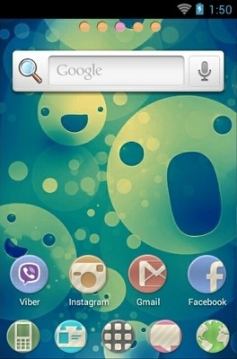 Water Emote Blue Go Launcher Android Theme Image 2