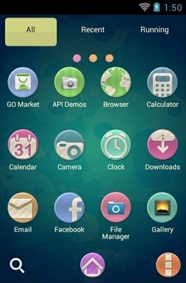 Water Emote Blue Go Launcher Android Theme Image 3