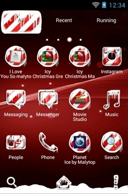 Icy Christmas Red Go Launcher Android Theme Image 3