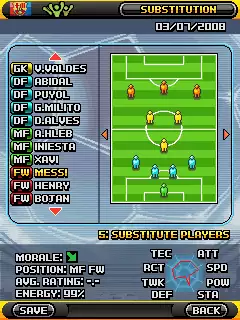 Football Manager Edition 2009 Java Game Image 2