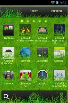 Abstract Grass Go Launcher Android Theme Image 3