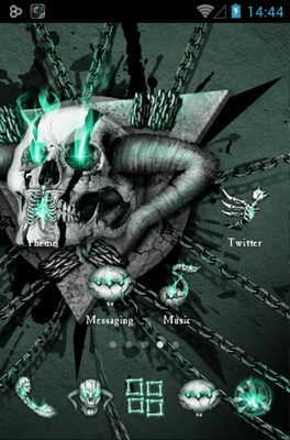 Hell Skull Go Launcher Android Theme Image 2