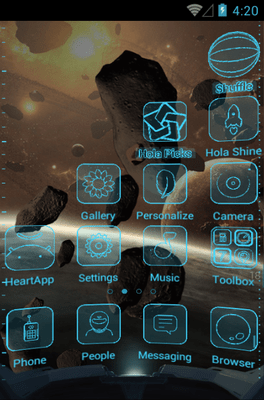 Spaceship Hola Launcher Android Theme Image 2