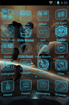 Spaceship Hola Launcher Android Theme Image 3