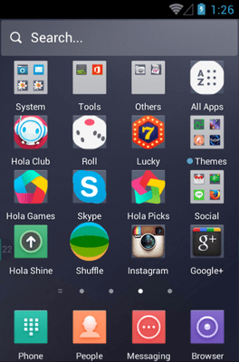 The Night Hola Launcher Android Theme Image 3