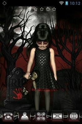 Dark Little Girl Go Launcher Android Theme Image 1