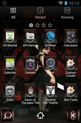 Dark Little Girl Go Launcher Android Theme Image 3