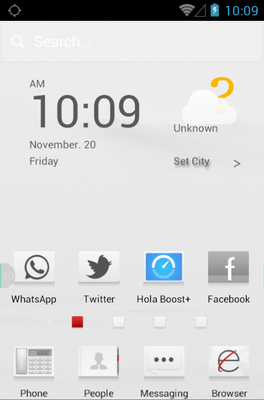 Cream White Hola Launcher Android Theme Image 1