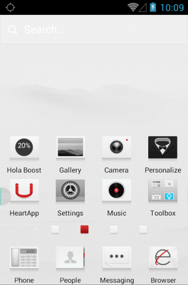 Cream White Hola Launcher Android Theme Image 2