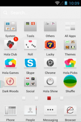 Cream White Hola Launcher Android Theme Image 3