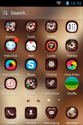 Chocolate Hola Launcher Android Theme Image 3
