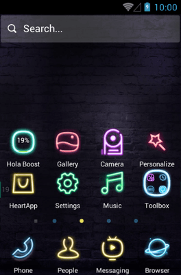 Neon Lights Hola Launcher Android Theme Image 2