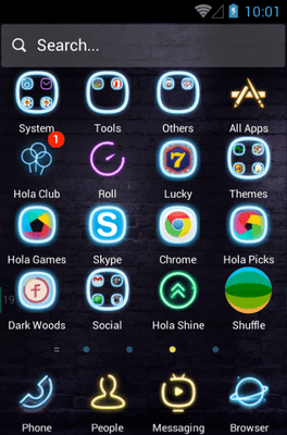 Neon Lights Hola Launcher Android Theme Image 3