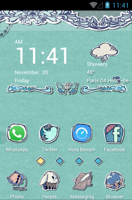 Alice In Paperland Hola Launcher Android Theme Image 1