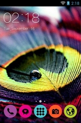 Colourful Feathers CLauncher Android Theme Image 1