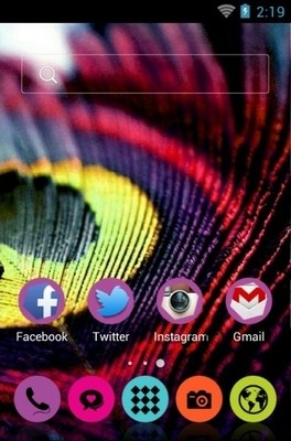 Colourful Feathers CLauncher Android Theme Image 2