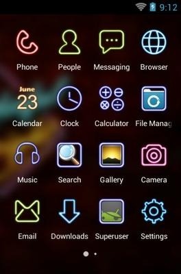 Neon Light CLauncher Android Theme Image 3