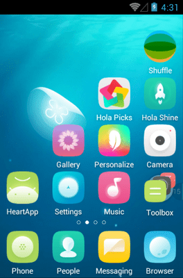 Jellyfish Hola Launcher Android Theme Image 2