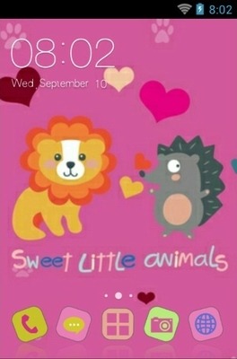 Sweet Little Animals CLauncher Android Theme Image 1