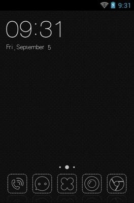 Black And White CLauncher Android Theme Image 1