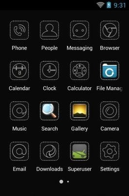 Black And White CLauncher Android Theme Image 3