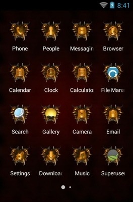Red CLauncher Android Theme Image 3