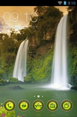 Two Sisters Waterfall CLauncher Android Theme Image 1