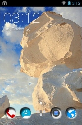 White Desert CLauncher Android Theme Image 1