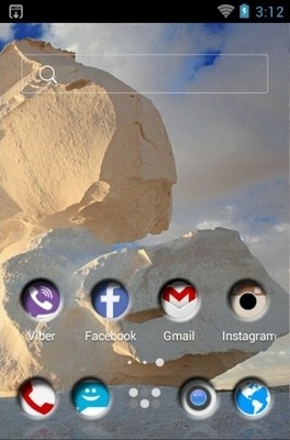 White Desert CLauncher Android Theme Image 2