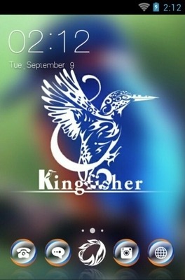 Kingfisher Bird CLauncher Android Theme Image 1