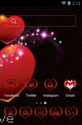 Sparkling Hearts CLauncher Android Theme Image 2