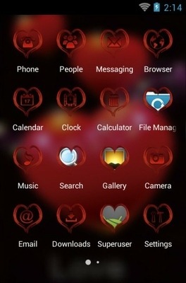 Sparkling Hearts CLauncher Android Theme Image 3