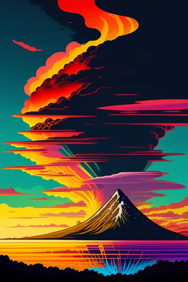 Volcano Mobile Phone Wallpaper Image 1