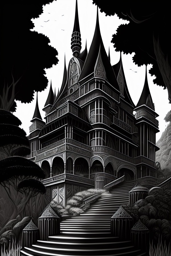Haunted House Mobile Phone Wallpaper Image 1