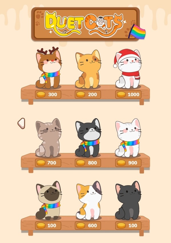 Duet Cats: Cute Popcat Music Android Game Image 2