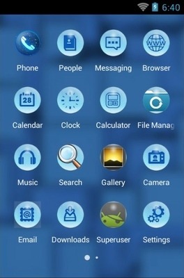 Blue Squares CLauncher Android Theme Image 3