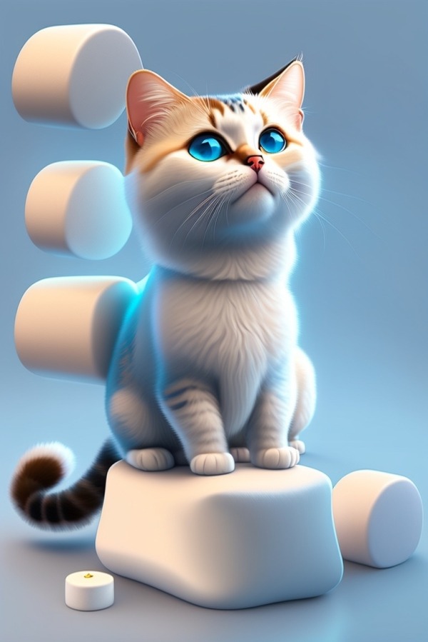Cute Cat Mobile Phone Wallpaper Image 1