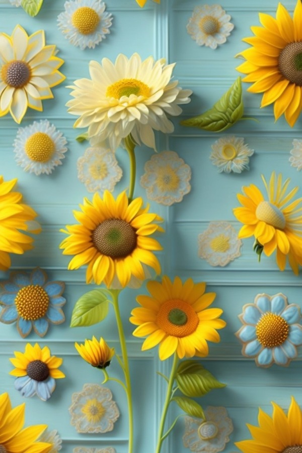 Sunflowers Mobile Phone Wallpaper Image 1