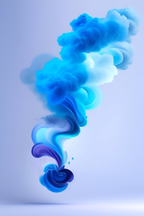 Windows 11 Blue Smoke Mobile Phone Wallpaper Image 1