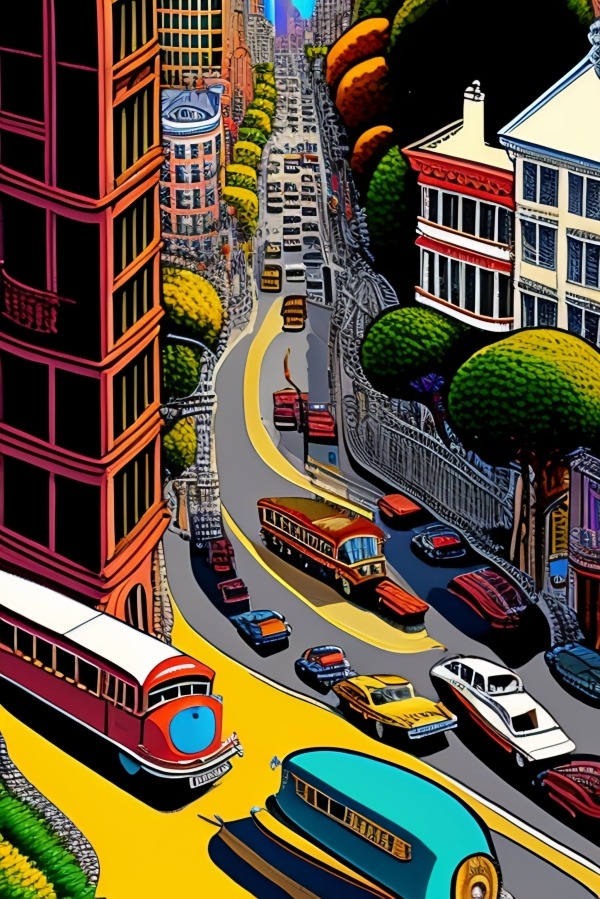 Lombard Street San Francisco Mobile Phone Wallpaper Image 1