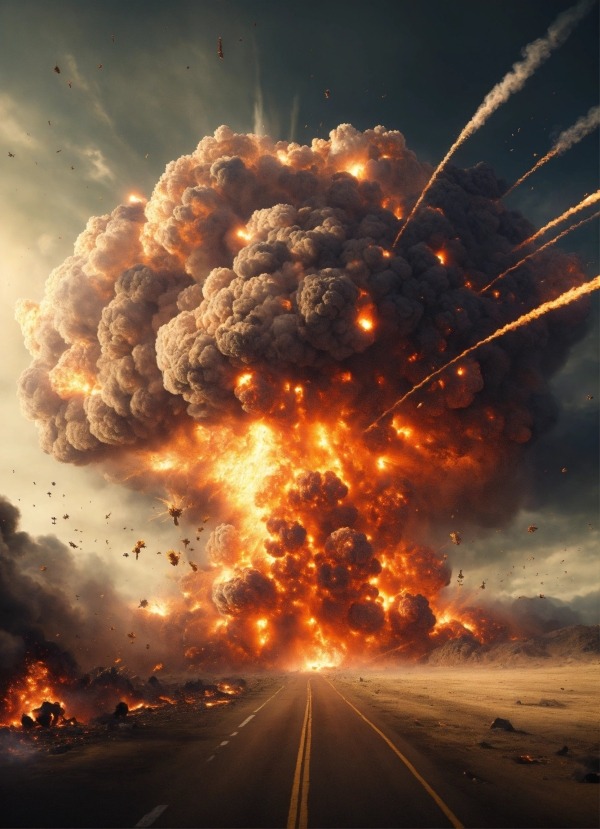 Mass Explosion Mobile Phone Wallpaper Image 1