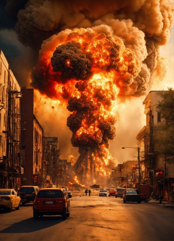 Mass Explosion Mobile Phone Wallpaper Image 1
