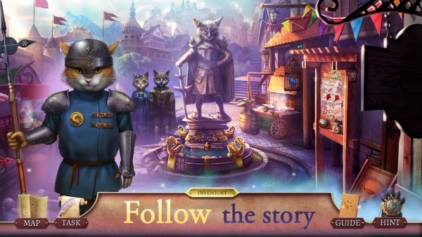 Knight Cats Leaves On The Road Android Game Image 4