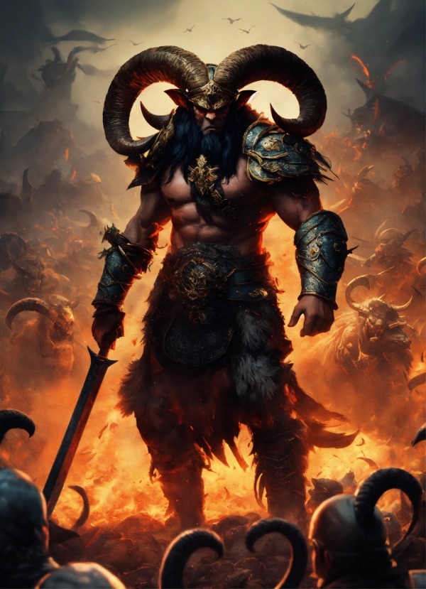 Monster Warrior Mobile Phone Wallpaper Image 1