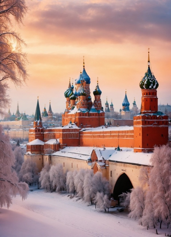 Winter Kremlin Mobile Phone Wallpaper Image 1