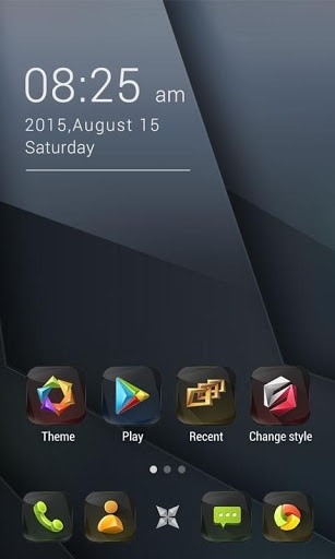 Obsidian Go Launcher Android Theme Image 2