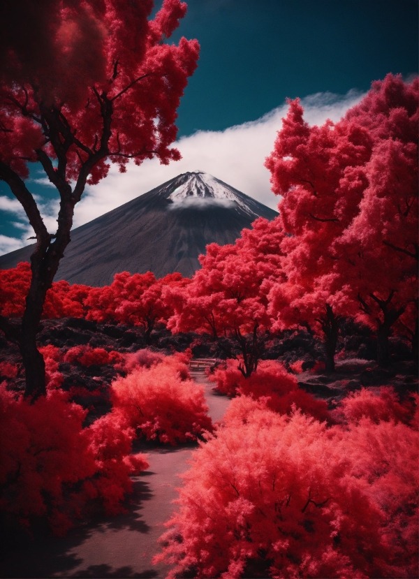 Volcano Garden Mobile Phone Wallpaper Image 1